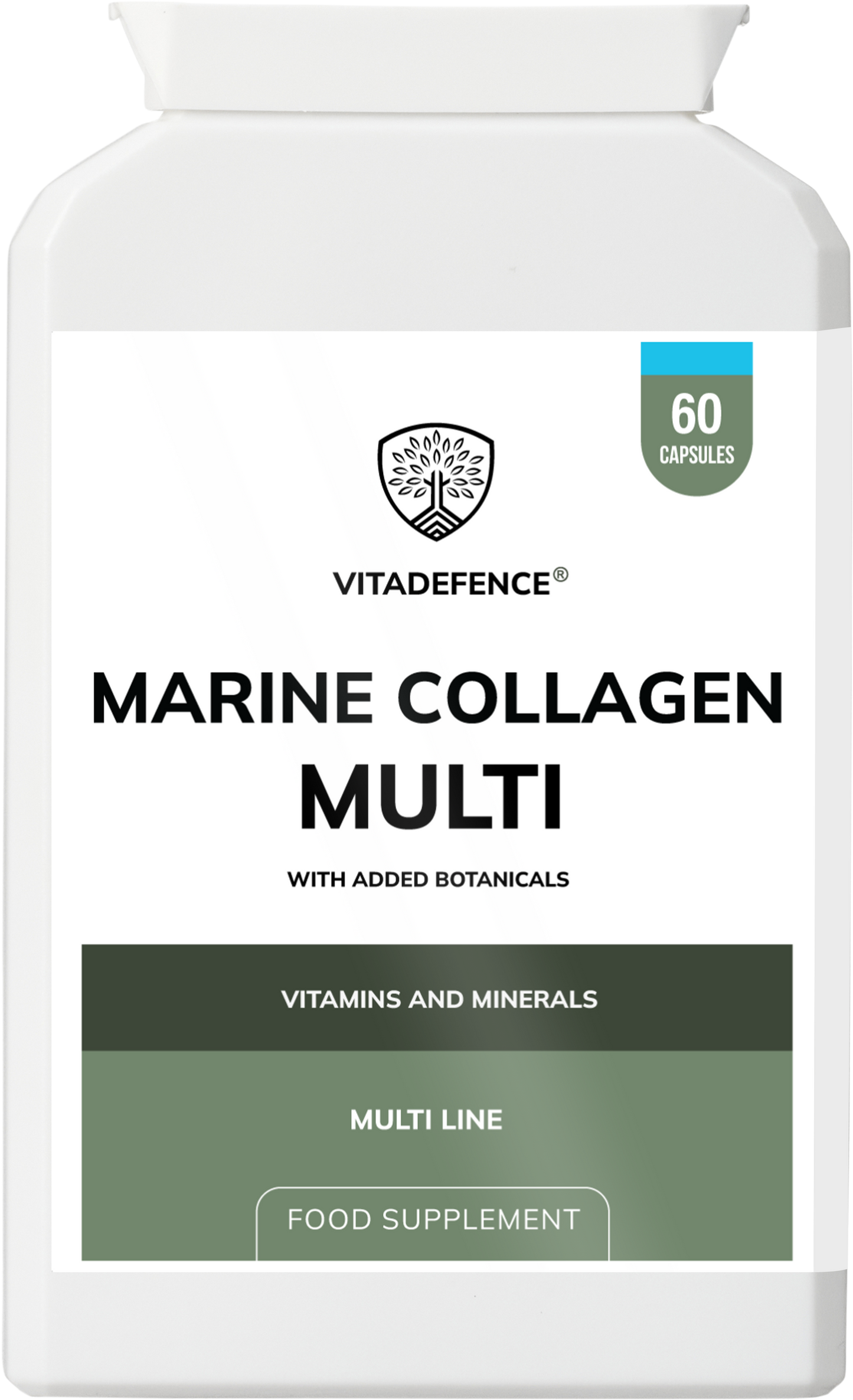 Vitadefence® Marine Collagen Multi | With Vitamin C, Zinc & Biotin – 60 Capsules