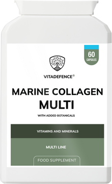Vitadefence® Marine Collagen Multi | With Vitamin C, Zinc & Biotin – 60 Capsules