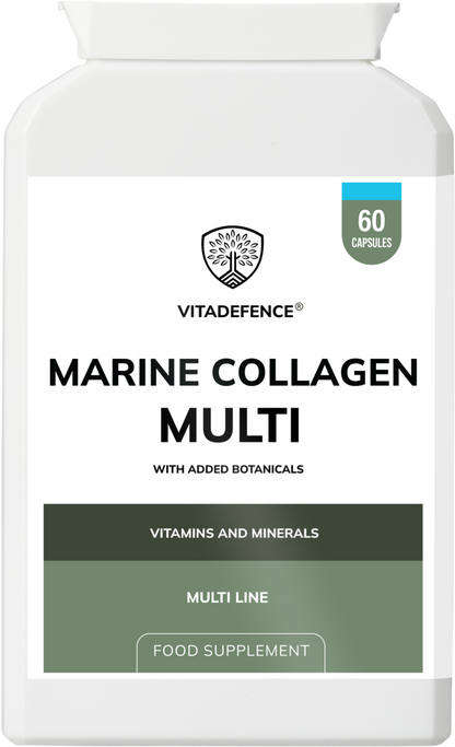 Vitadefence® Marine Collagen Multi | With Vitamin C, Zinc & Biotin – 60 Capsules