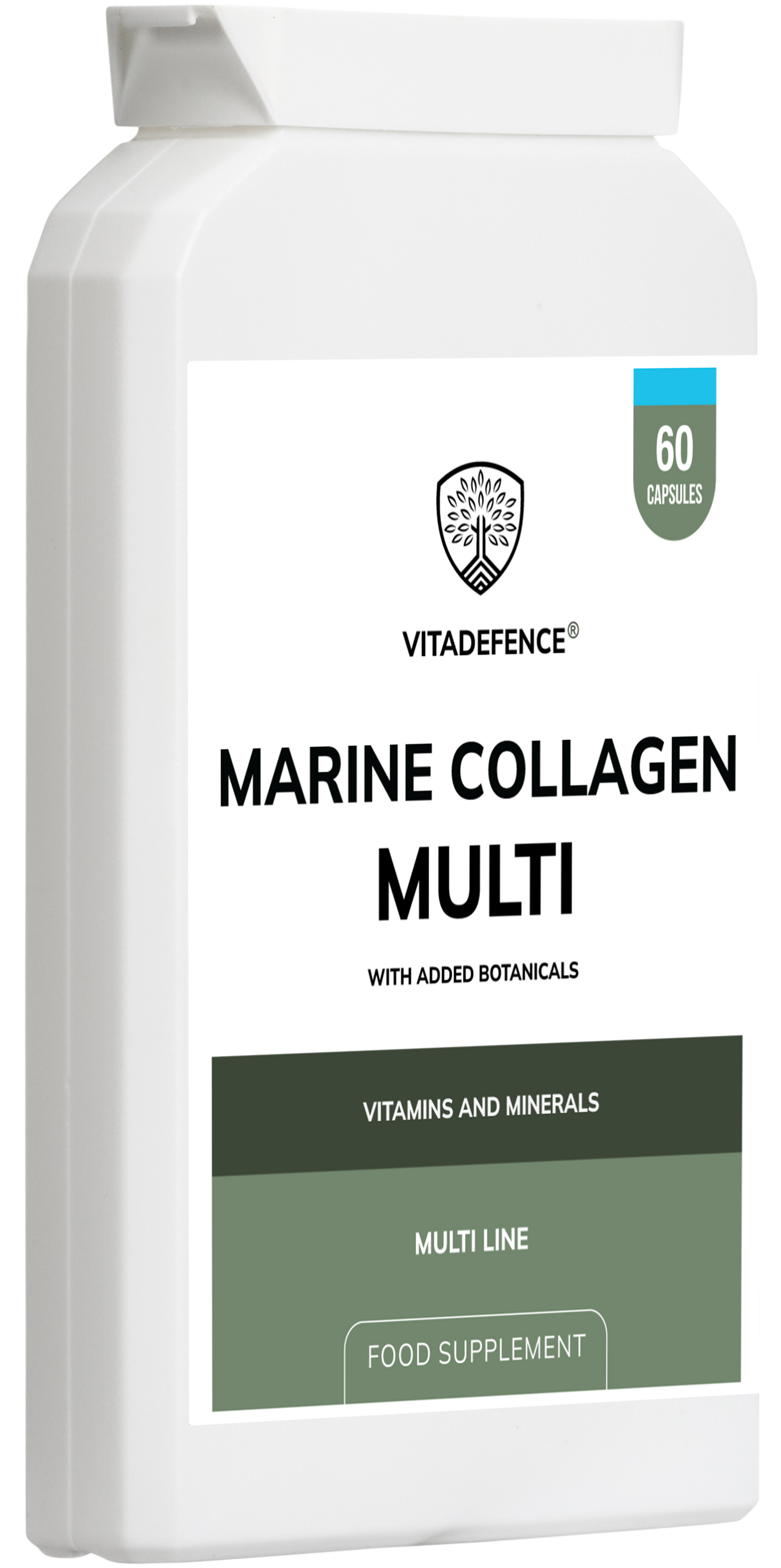 Vitadefence® Marine Collagen Multi | With Vitamin C, Zinc & Biotin – 60 Capsules