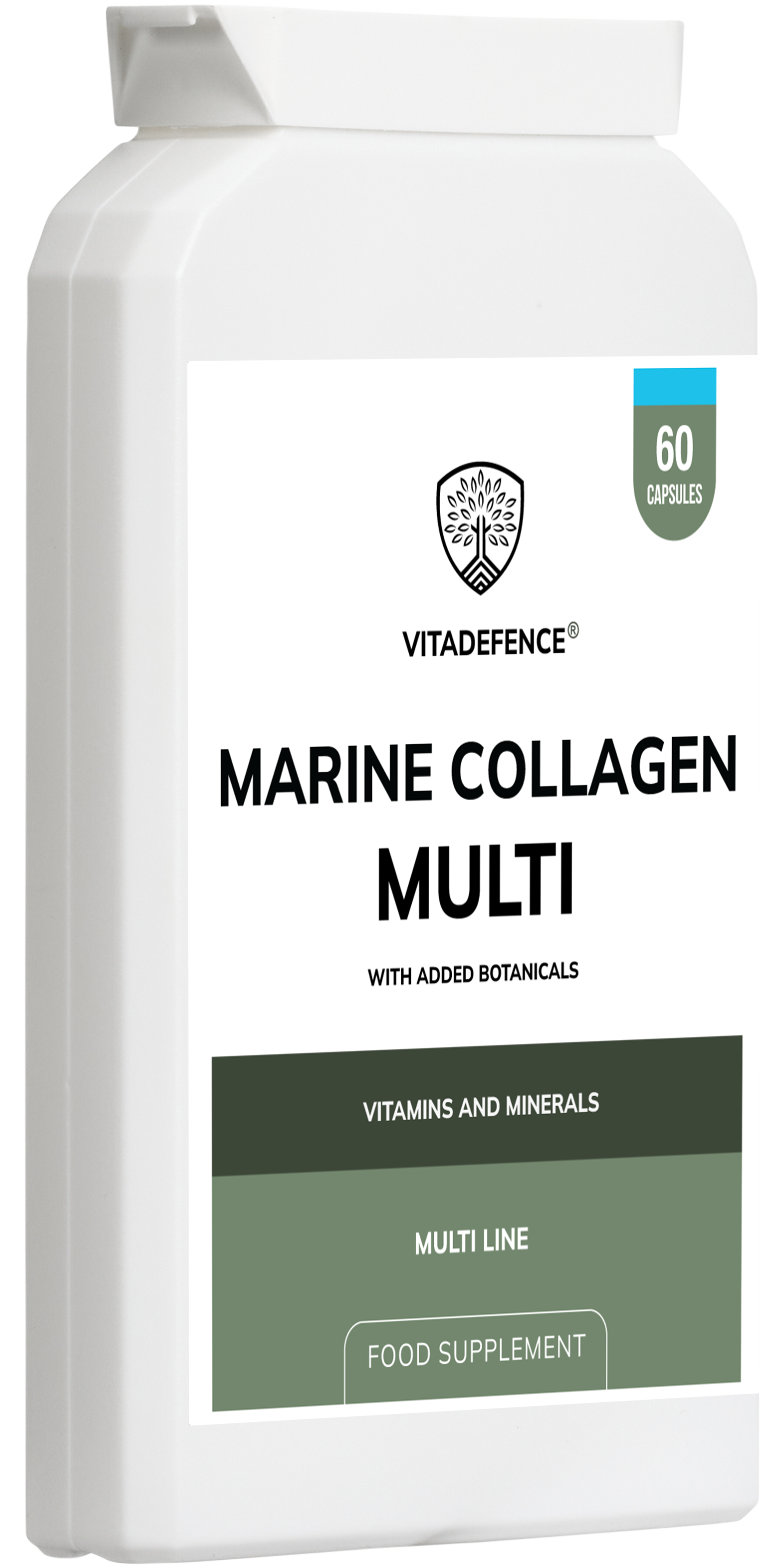 Marine Collagen Multi – With Vitamin C, Zinc & Biotin – 60 Capsules – Vitadefence®