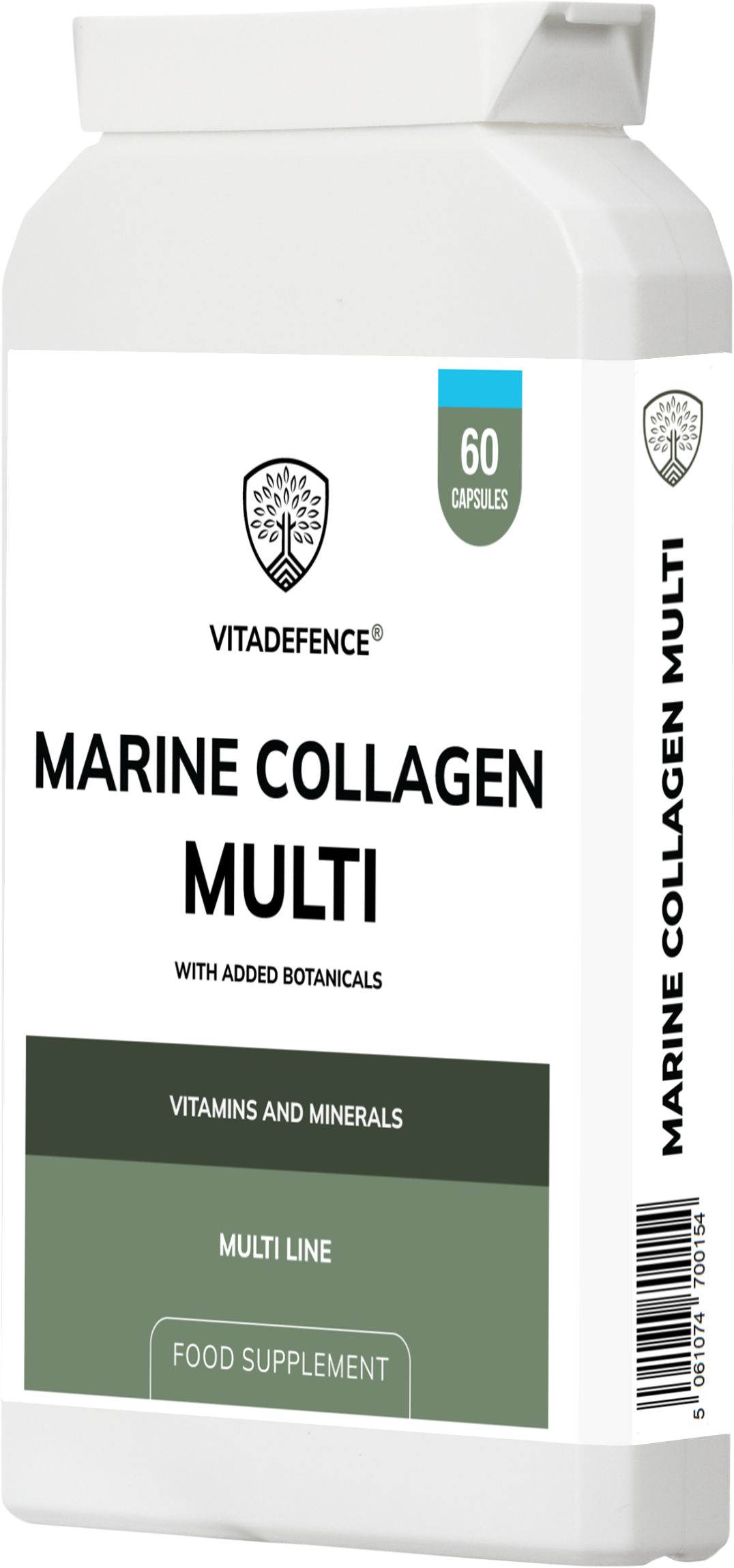 Marine Collagen Multi – With Vitamin C, Zinc & Biotin – 60 Capsules – Vitadefence®