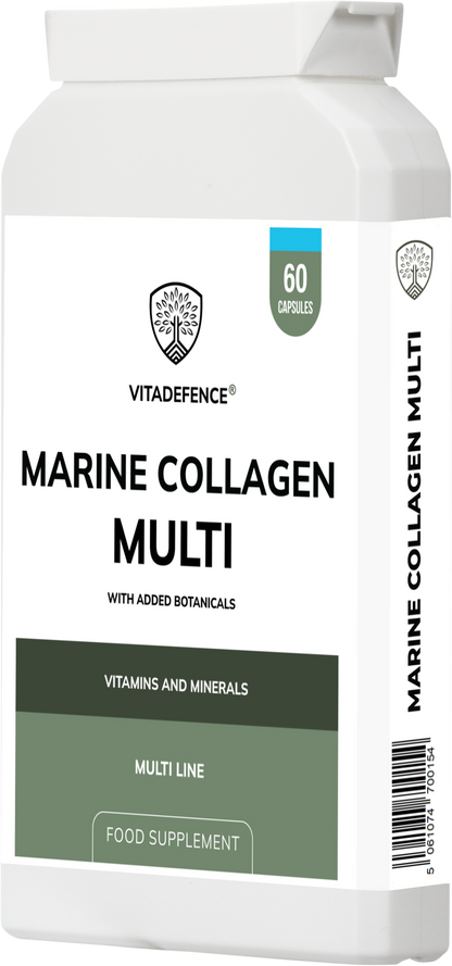 Vitadefence® Marine Collagen Multi | With Vitamin C, Zinc & Biotin – 60 Capsules