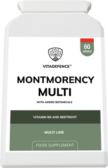 Vitadefence® Montmorency Multi | With Vitamin B6, Beetroot & Tart Cherry – 60 Capsules