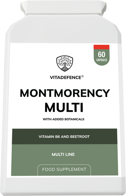 Vitadefence® Montmorency Multi | With Vitamin B6, Beetroot & Tart Cherry – 60 Capsules