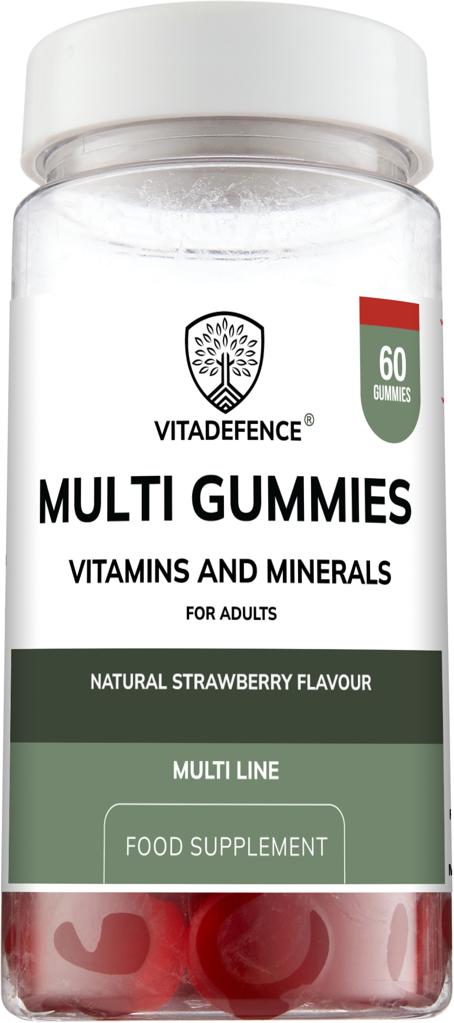 Vitadefence® Multi Gummies – Natural Strawberry Flavour – 60 Gummies