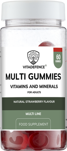 Vitadefence® Multi Gummies – Natural Strawberry Flavour – 60 Gummies