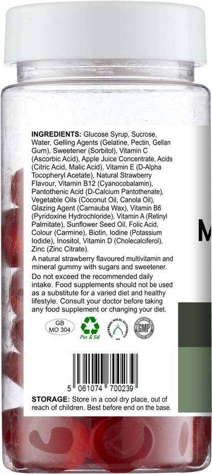 Vitadefence® Multi Gummies – Natural Strawberry Flavour – 60 Gummies