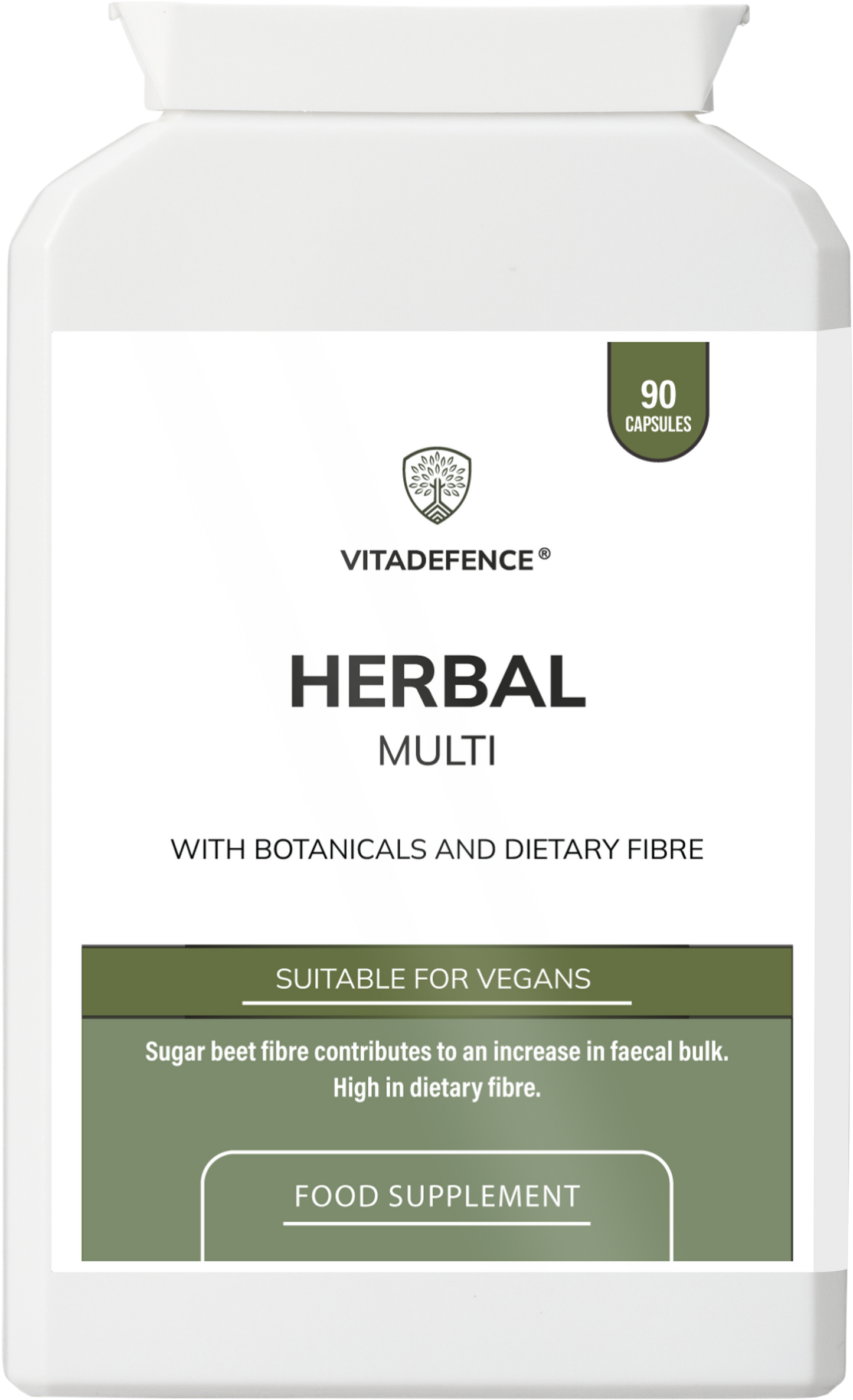 Vitadefence® Herbal Multi – Sugar Beet Fibre & Botanical Blend – 90 Vegan Capsules