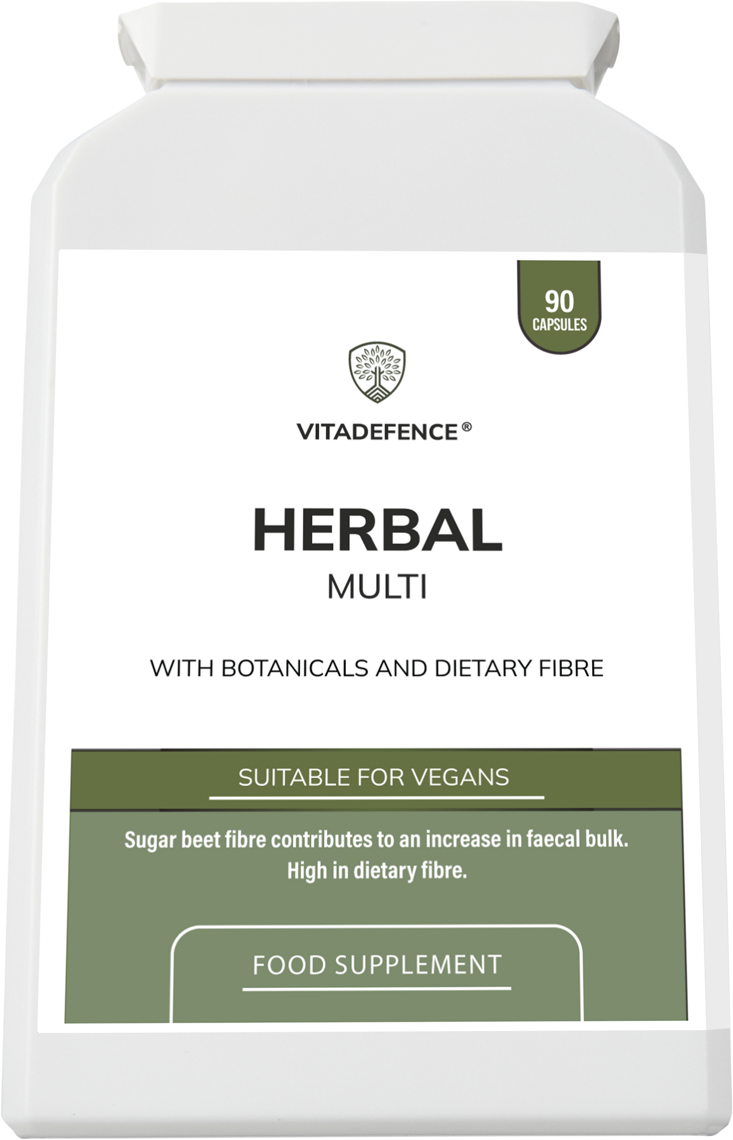 Vitadefence® Herbal Multi – Sugar Beet Fibre & Botanical Blend – 90 Vegan Capsules