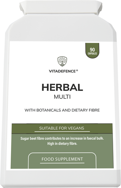 Vitadefence® Herbal Multi – Sugar Beet Fibre & Botanical Blend – 90 Vegan Capsules