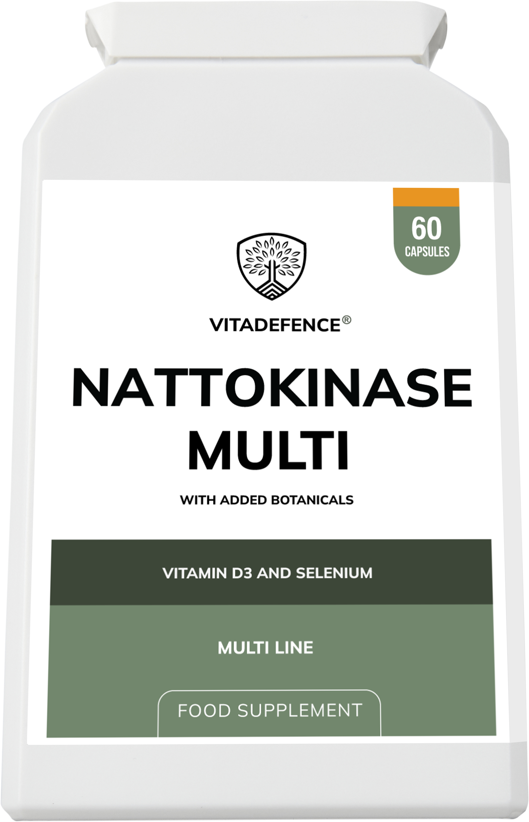 Nattokinase Multi – Vitamin D3 & Selenium – 60 Capsules – Vitadefence®