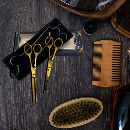 Haircut & Thinning Scissors Set - GOLD