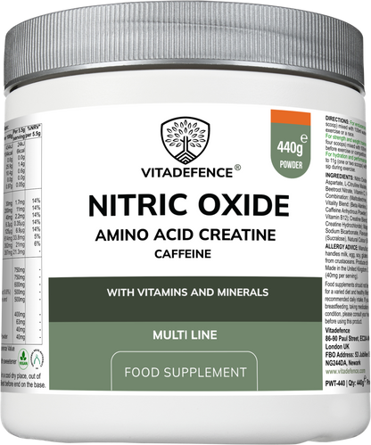 Vitadefence® Nitric Oxide Multi | L-Arginine, L-Citrulline & Beetroot – 60 Capsules