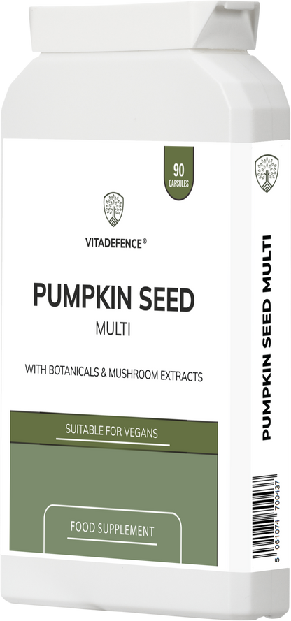 Vitadefence® Pumpkin Seed Multi | With Olive Leaf, Clove Bud & Botanicals – 90 Capsules