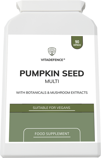 Vitadefence® Pumpkin Seed Multi | With Olive Leaf, Clove Bud & Botanicals – 90 Capsules