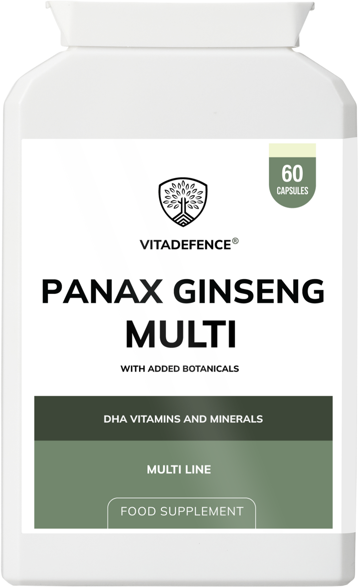Vitadefence® Panax Ginseng Multi | With Botanicals, Vitamins & Minerals – 60 Capsules