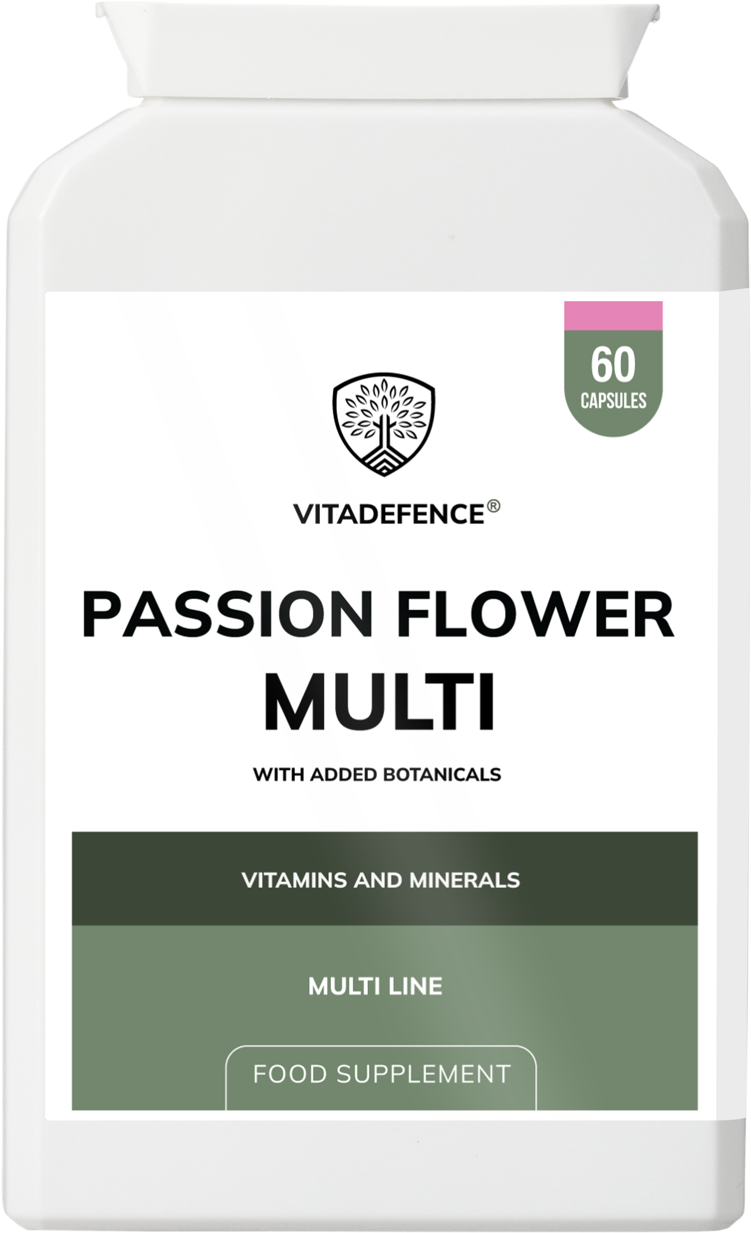 Vitadefence® Passion Flower Multi | With Montmorency Cherry, Chamomile, Ashwagandha & Magnesium – 60 Capsule