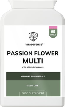 Vitadefence® Passion Flower Multi | With Montmorency Cherry, Chamomile, Ashwagandha & Magnesium – 60 Capsule