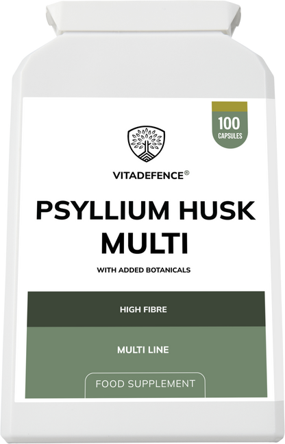 Vitadefence® Psyllium Husk Multi | High-Fibre Botanical Blend – 100 Capsules