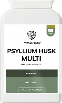 Vitadefence® Psyllium Husk Multi | High-Fibre Botanical Blend – 100 Capsules