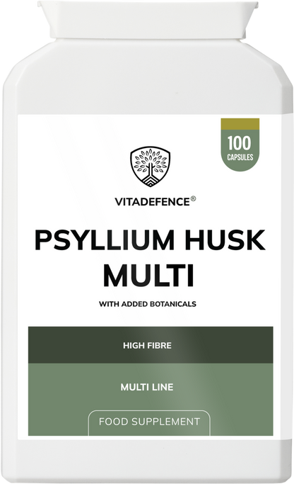 Vitadefence® Psyllium Husk Multi | High-Fibre Botanical Blend – 100 Capsules