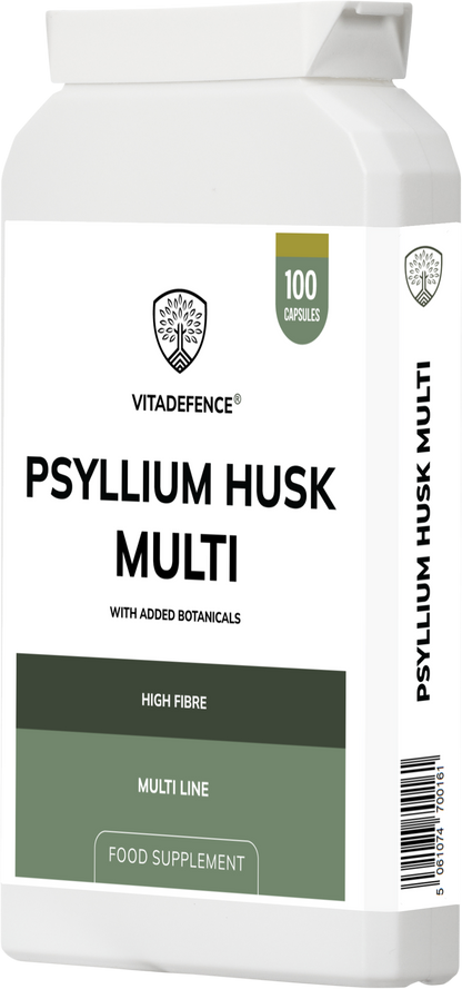 Vitadefence® Psyllium Husk Multi | High-Fibre Botanical Blend – 100 Capsules