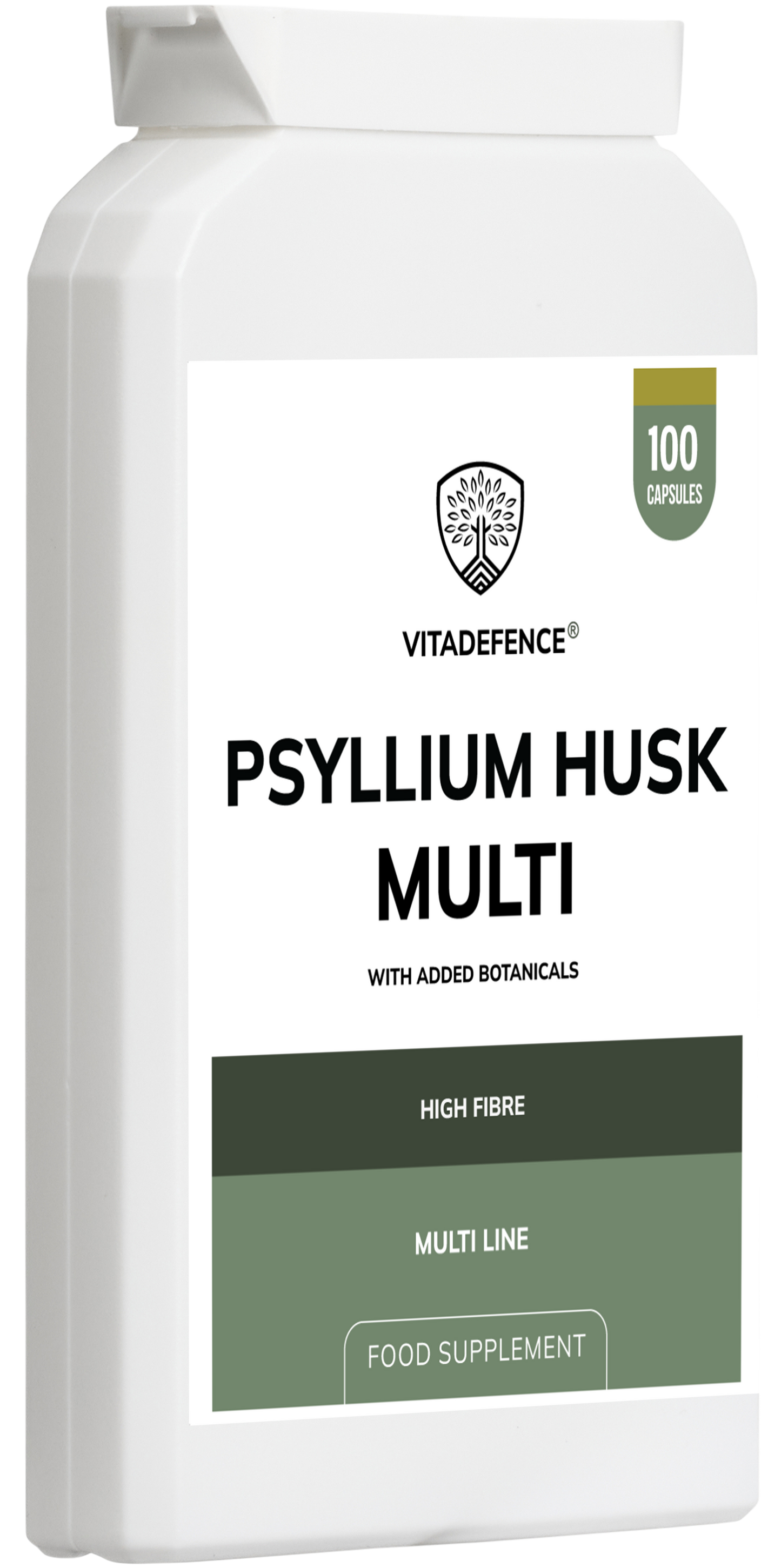 Vitadefence® Psyllium Husk Multi | High-Fibre Botanical Blend – 100 Capsules