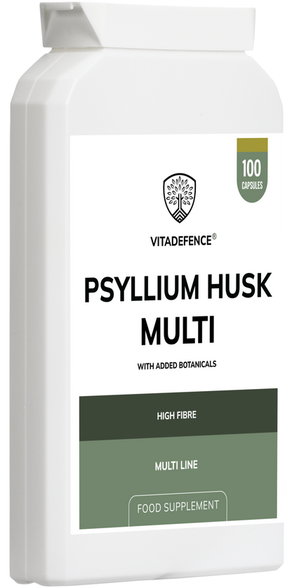 Vitadefence® Psyllium Husk Multi | High-Fibre Botanical Blend – 100 Capsules