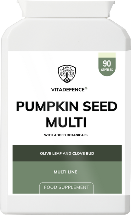 Vitadefence® Pumpkin Seed Multi | With Olive Leaf, Clove Bud & Botanicals – 90 Capsules