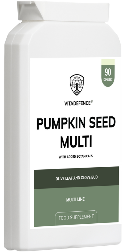 Vitadefence® Pumpkin Seed Multi | With Olive Leaf, Clove Bud & Botanicals – 90 Capsules