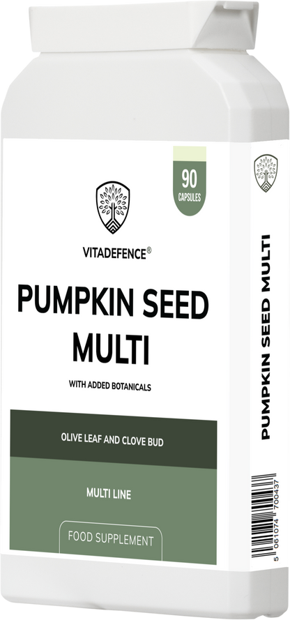 Vitadefence® Pumpkin Seed Multi | With Olive Leaf, Clove Bud & Botanicals – 90 Capsules
