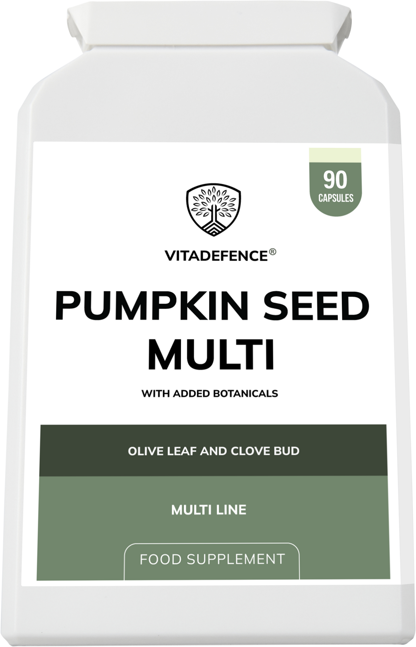 Vitadefence® Pumpkin Seed Multi | With Olive Leaf, Clove Bud & Botanicals – 90 Capsules