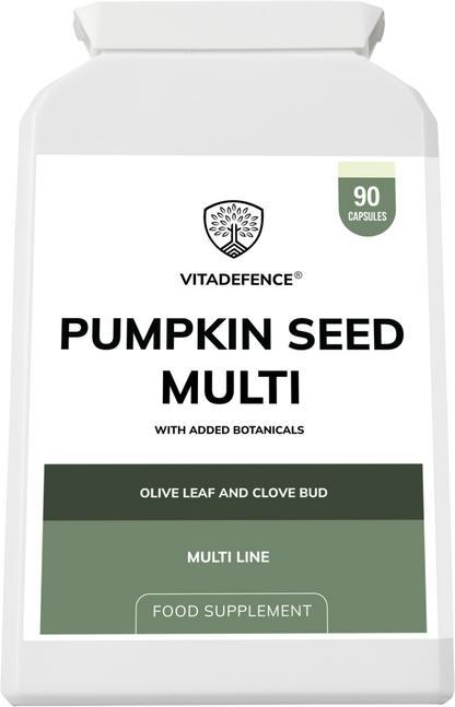 Vitadefence® Pumpkin Seed Multi | With Olive Leaf, Clove Bud & Botanicals – 90 Capsules