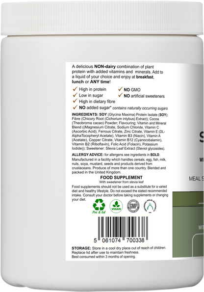 Vitadefence® Soy Fibre Multi | Chocolate Flavour Protein Powder with Vitamins & Minerals – 300 g