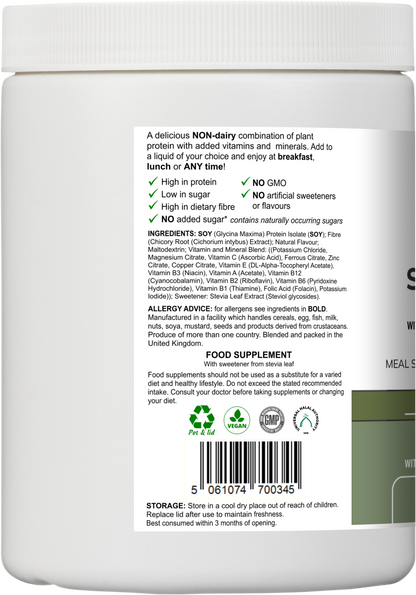 Vitadefence® Soy Fibre Multi | Vanilla Flavour Protein Powder with Vitamins & Minerals – 300 g