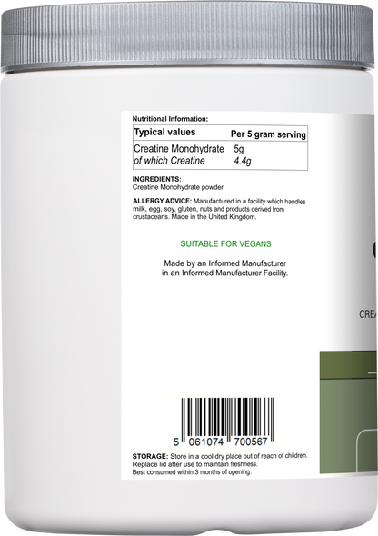 Vitadefence® Creatine Monohydrate | Pure Unflavoured Creatine Powder – 500 g