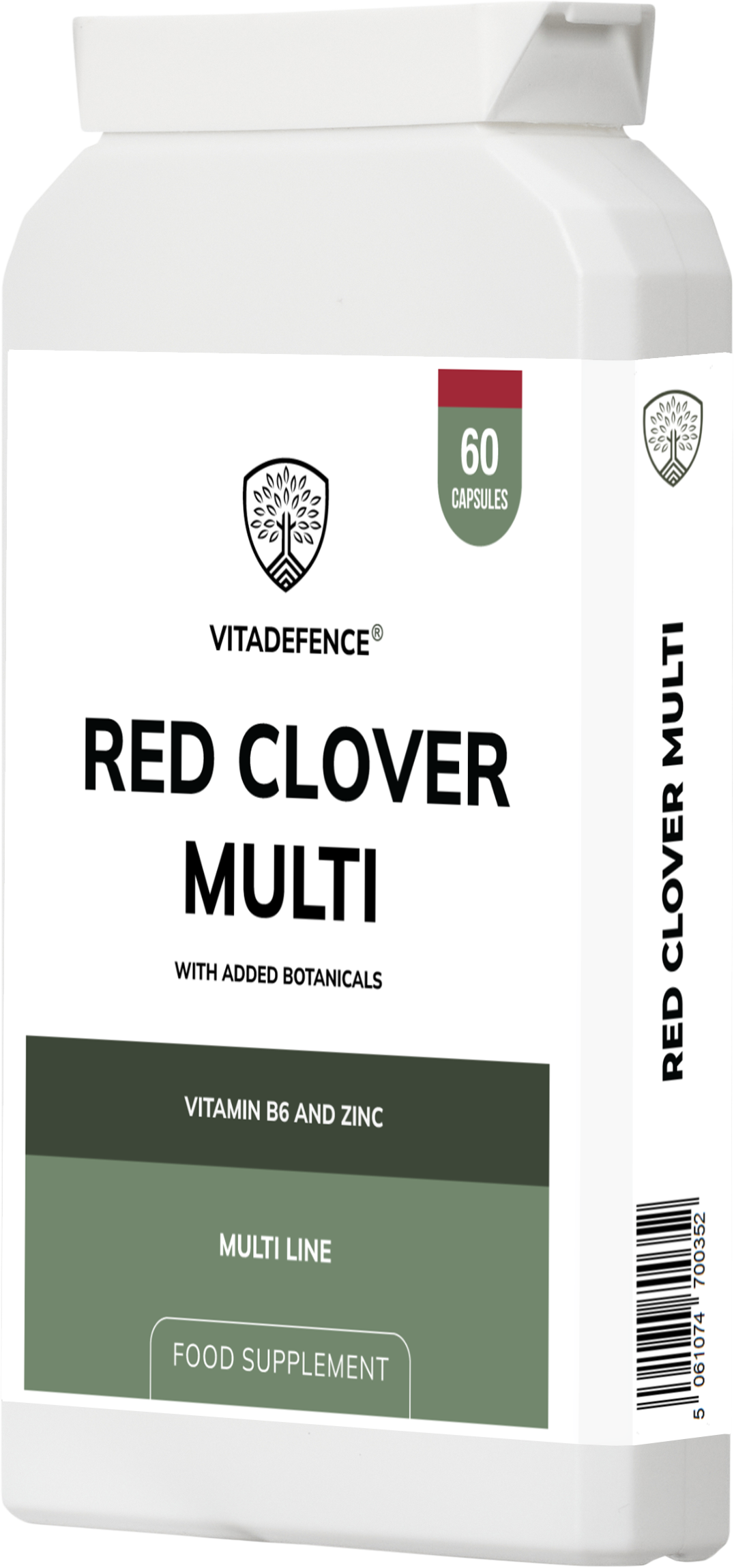 Red Clover Multi | Vitamin B6, Zinc, Sage & Siberian Ginseng | 60 Capsules | Vitadefence®
