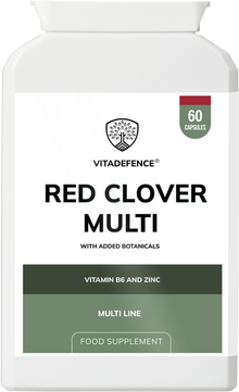 Vitadefence® Red Clover Multi | With Vitamin B6, Zinc, Sage & Siberian Ginseng – 60 Capsules