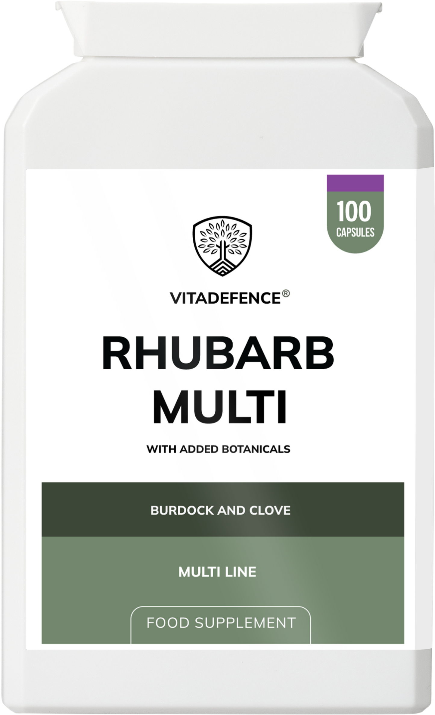 Vitadefence® Rhubarb Multi | With Burdock, Clove & Botanicals – 100 Capsules
