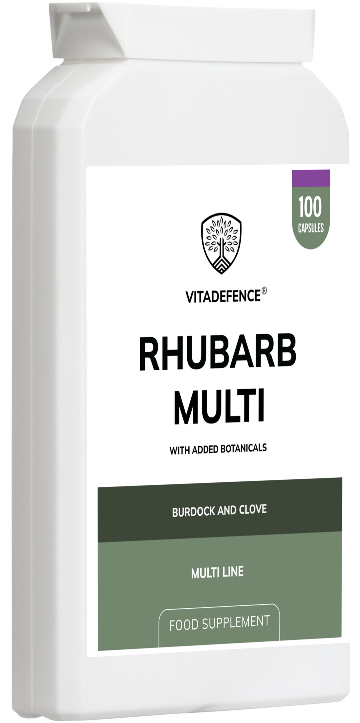Vitadefence® Rhubarb Multi | With Burdock, Clove & Botanicals – 100 Capsules