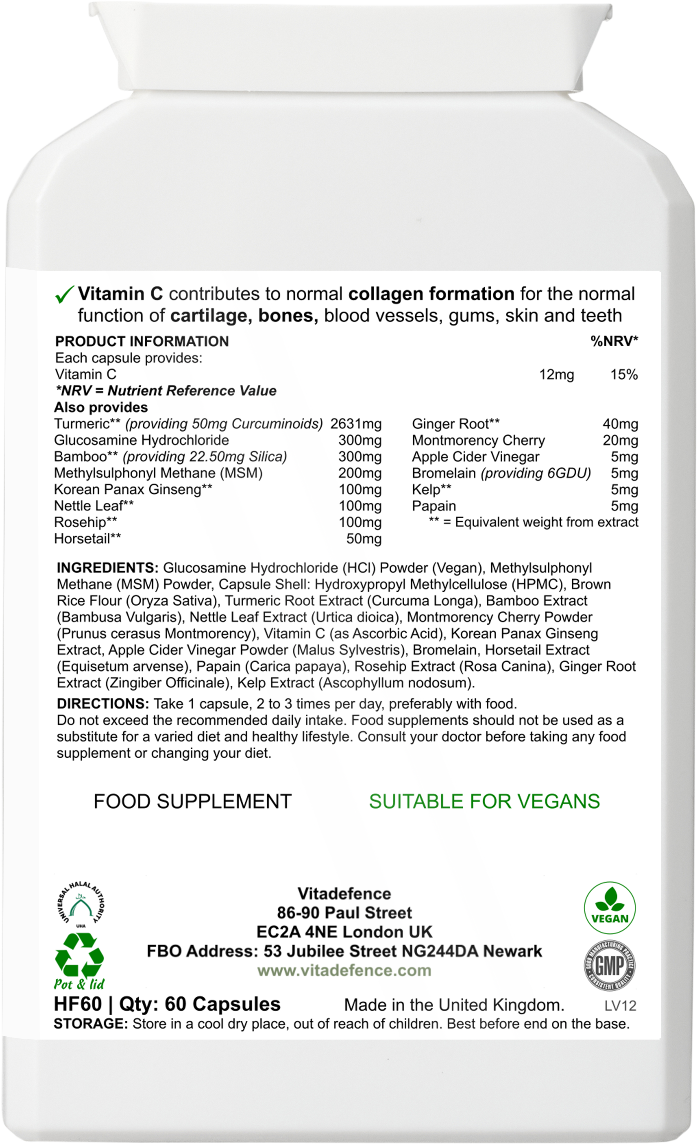 Turmeric Multi – Vitamin B6, Zinc & Botanicals (90 Capsules) | Vitadefence®