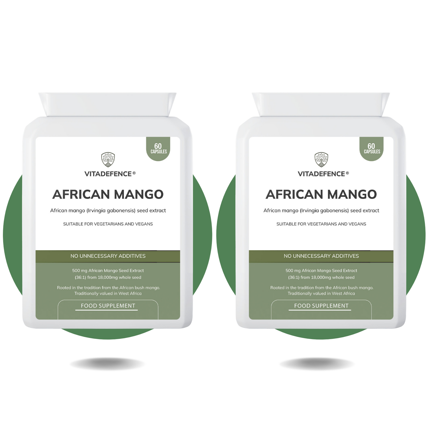 Vitadefence® African Mango 2-Pack | Concentrated Seed Extract 500mg – 120 Capsules (2 x 60)