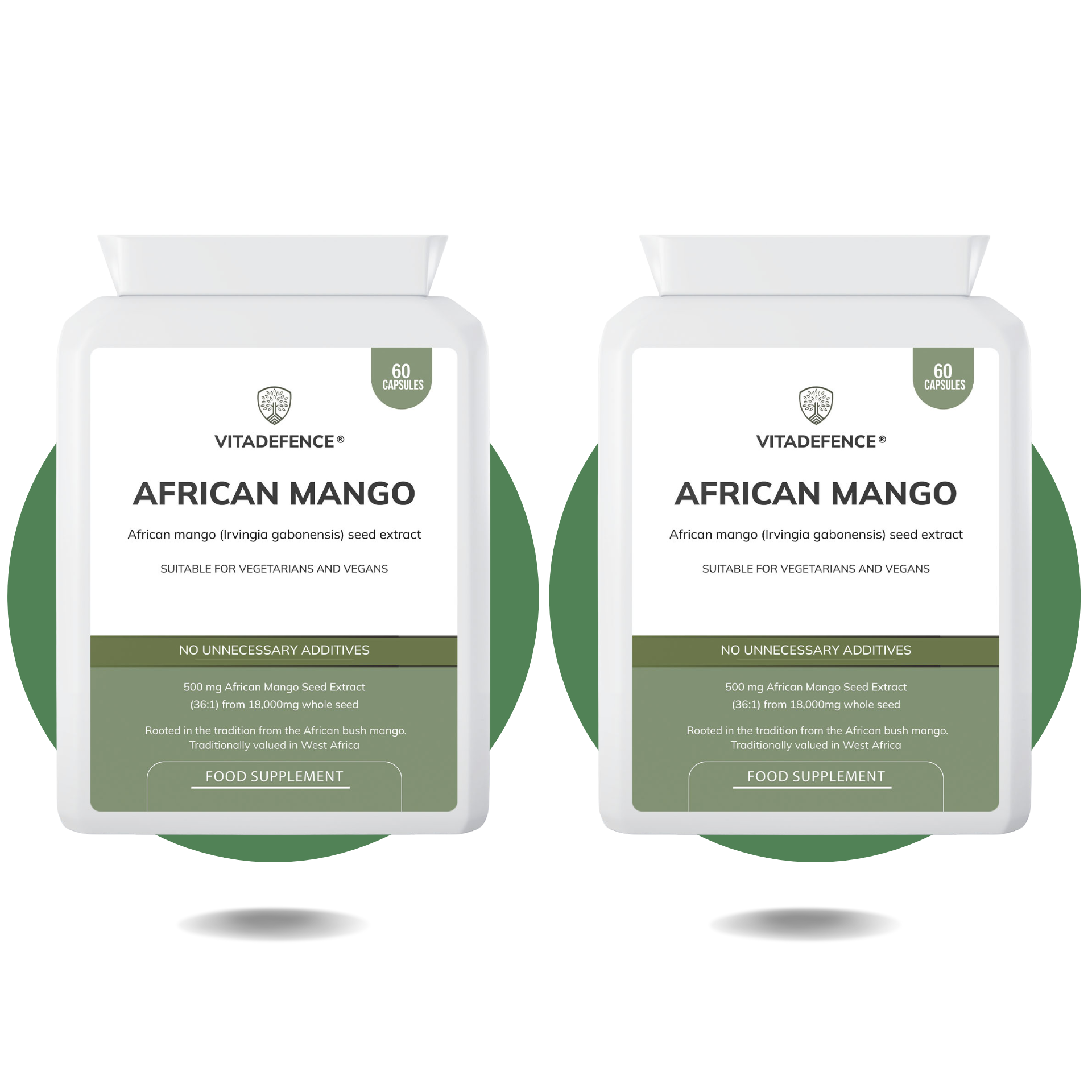 Vitadefence® African Mango 2-Pack | Concentrated Seed Extract 500mg – 120 Capsules (2 x 60)