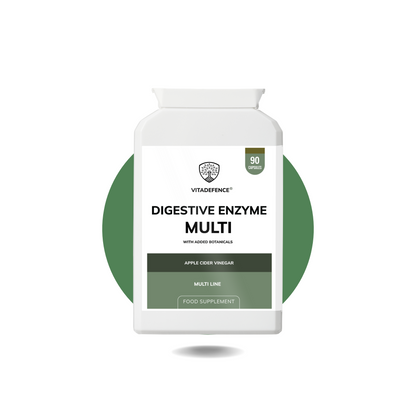Vitadefence® Digestive Enzyme Multi | With Turmeric, Apple Cider Vinegar & Enzyme Blend – 90 Capsules