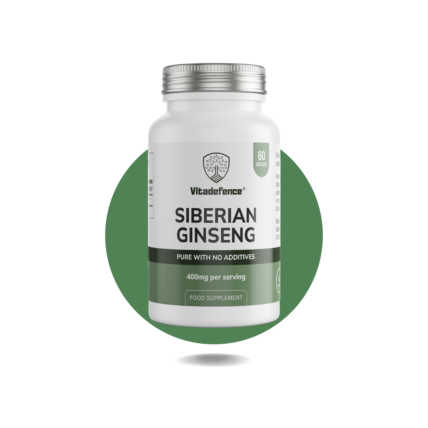 Vitadefence® Siberian Ginseng | 800 mg Vegan Capsules – 60 Count