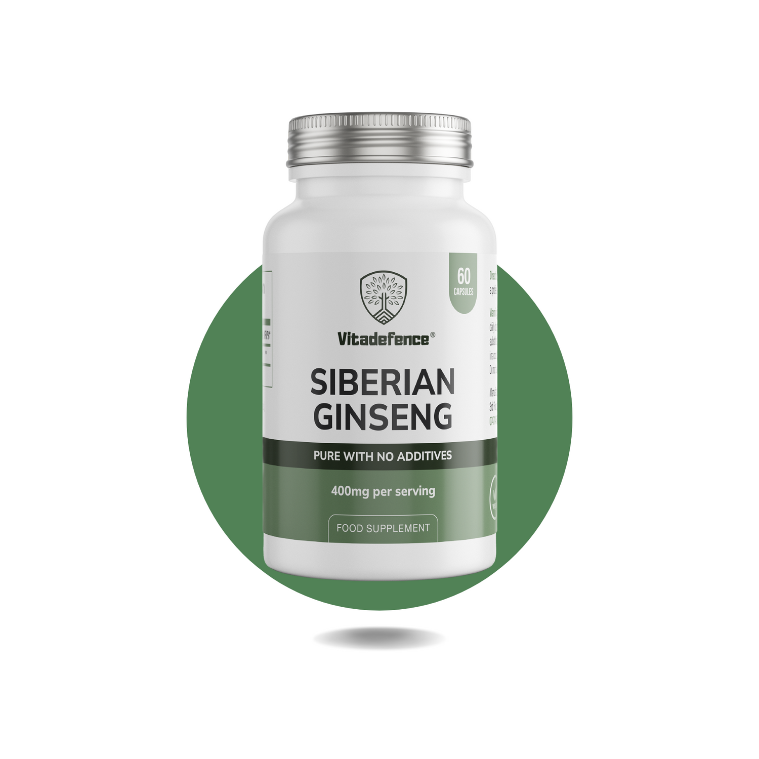 Vitadefence® Siberian Ginseng | 800 mg Vegan Capsules – 60 Count