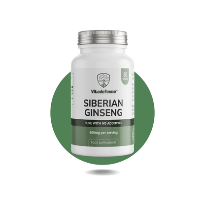 Vitadefence® Siberian Ginseng | 800 mg Vegan Capsules – 60 Count