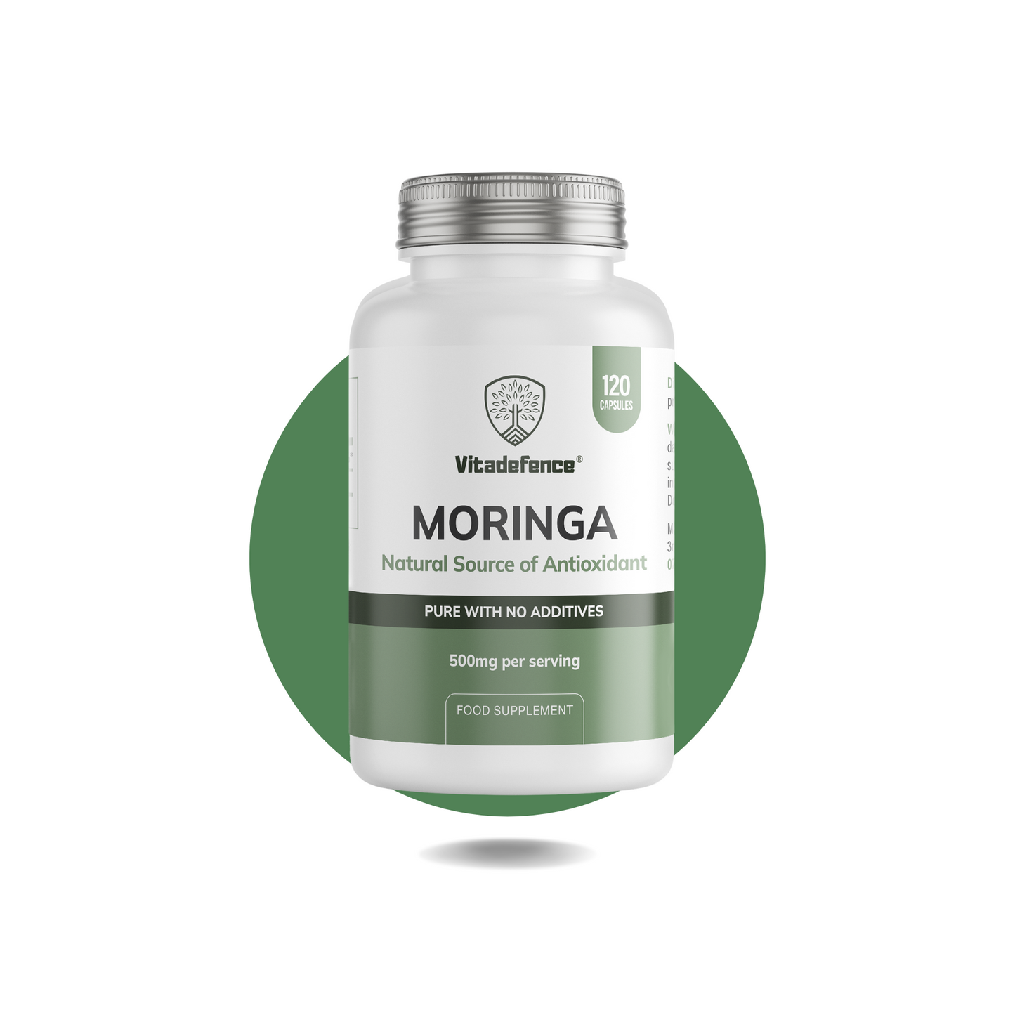 Vitadefence® Moringa Oleifera | 500 mg Vegan Capsules – 120 Count