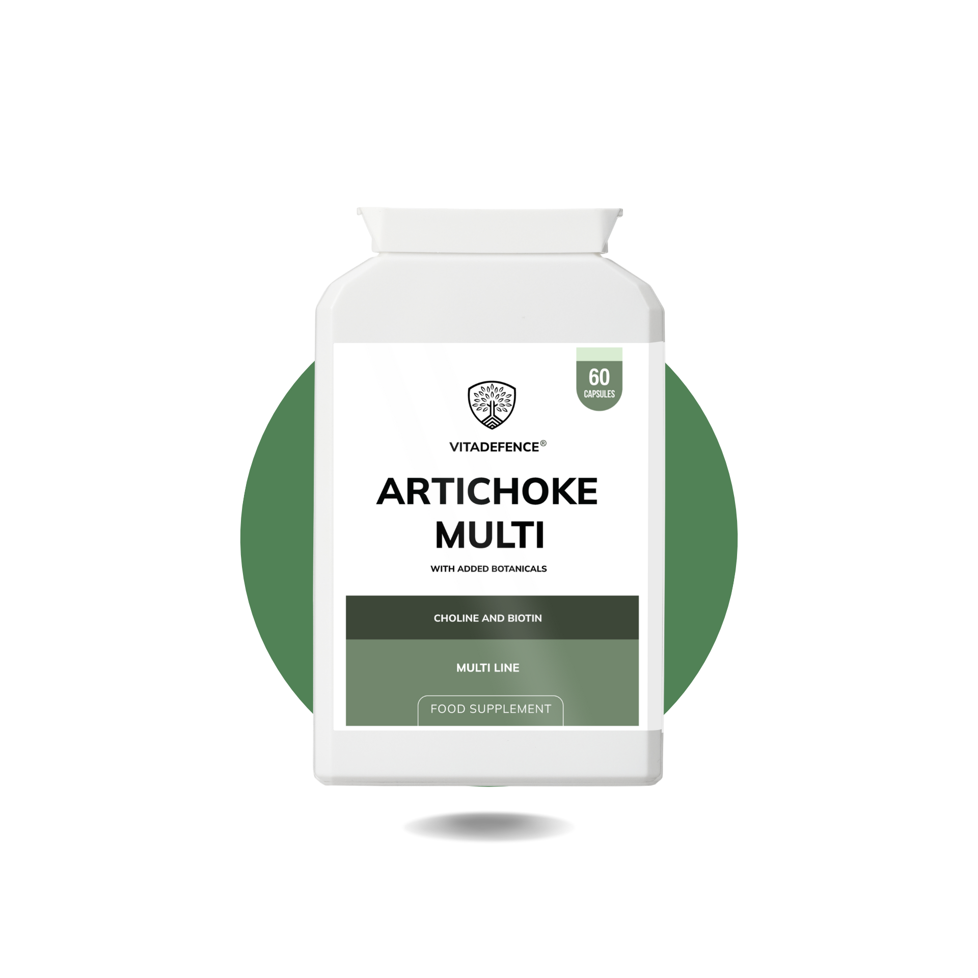 Artichoke Multi – Choline & Biotin | 60 Capsules | Vitadefence®